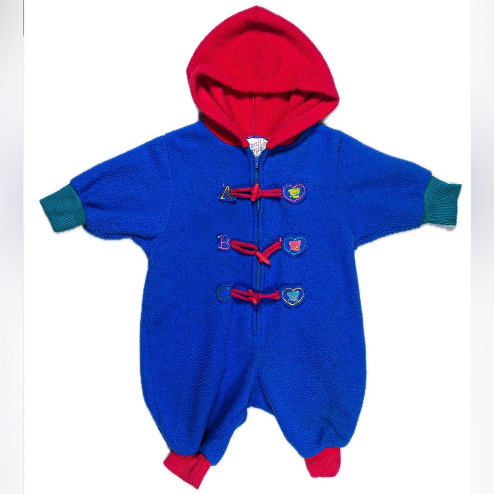 VINTAGE/Y2K Small Steps Baby Bunting Outfit With Embroidered Letters Size 6/9m